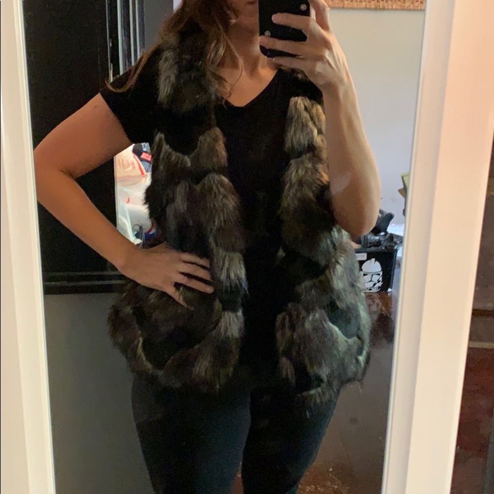 Fully lined fur vest